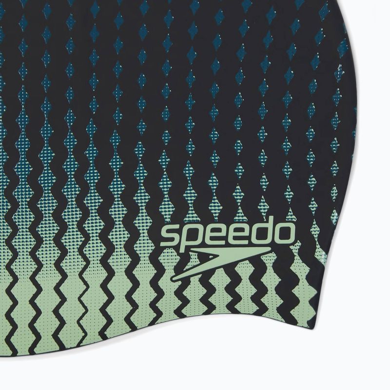 Шапка за плуване Speedo Printed Silicone black/matcha/teal 3