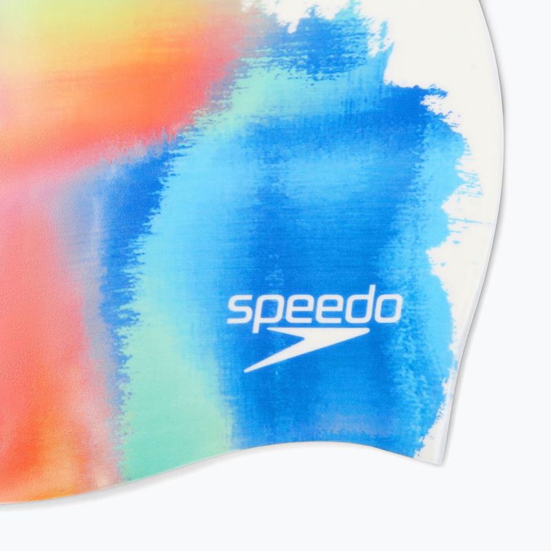 Шапка за плуване Speedo Digital Printed white/punch blue/nectarine 3