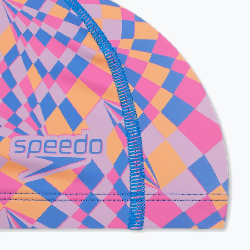 Детска шапка за плуване Speedo Printed Pace peony pink/nectarine/kiki pink 2