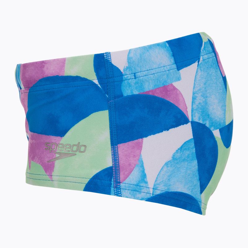Мъжки боксерки за плуване Speedo 13,5 cm Allover Training Club Brief punch blue/kiki pink 3