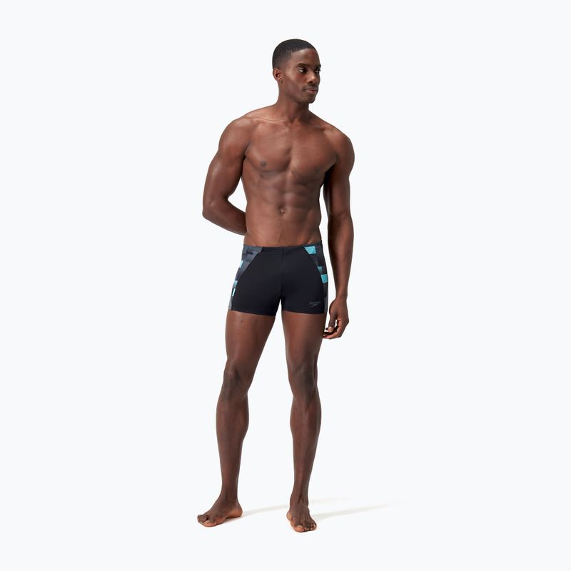 Мъжки боксерки за плуване Speedo Endurance+ MAX Splice Aquashort black/usa charcoal/marine 6