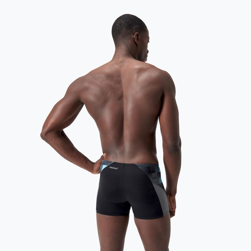 Мъжки боксерки за плуване Speedo Endurance+ MAX Splice Aquashort black/usa charcoal/marine 7