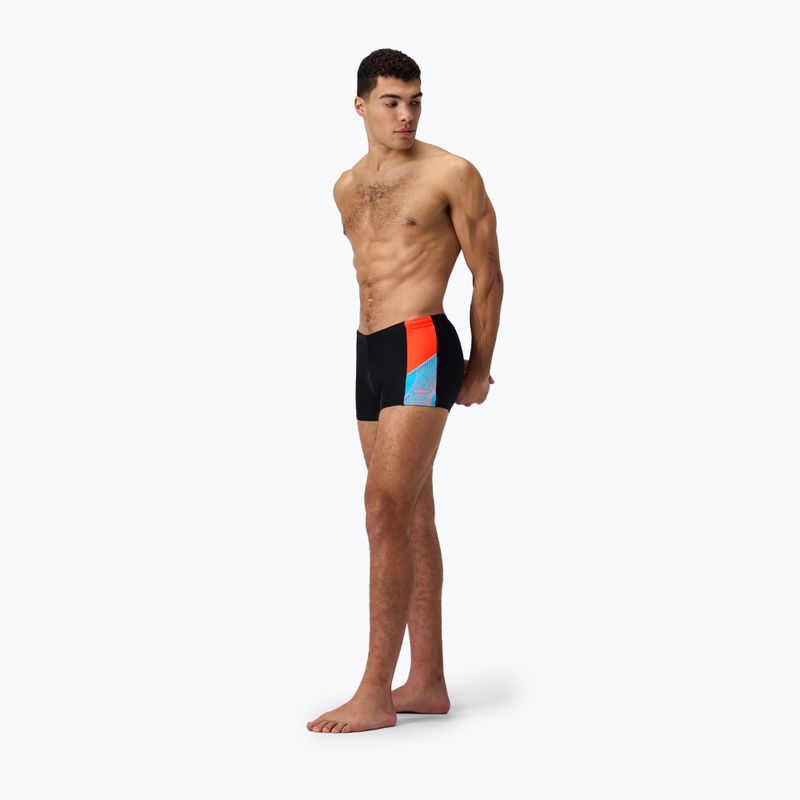 Мъжки боксерки за плуване Speedo Dive Aquashort black/siren red/piton blue 6