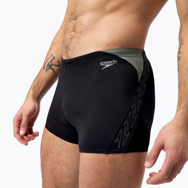 Мъжки боксерки за плуване Speedo HyperBoom Splice Aquashort black/ country green 4