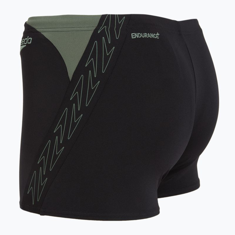 Мъжки боксерки за плуване Speedo HyperBoom Splice Aquashort black/ country green 3