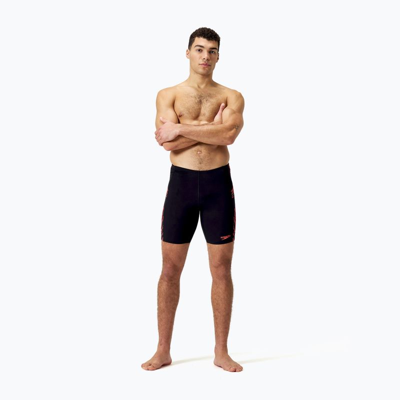 Мъжки плувни джемъри Speedo Tech Panel Jammer black/siren red/usa charcoal 2