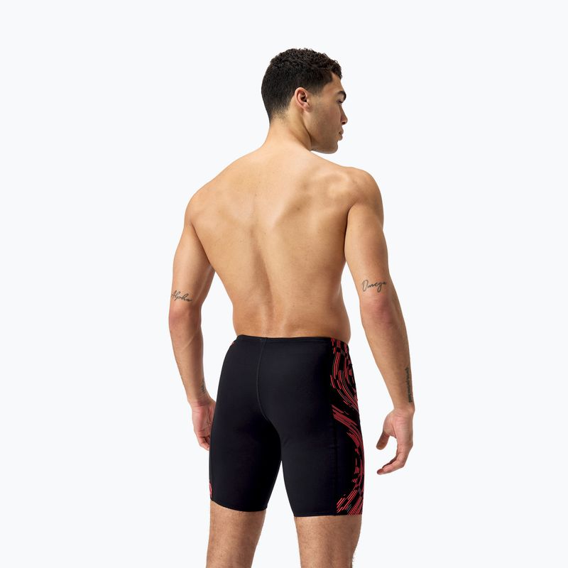 Мъжки плувни джемъри Speedo Tech Panel Jammer black/siren red/usa charcoal 3