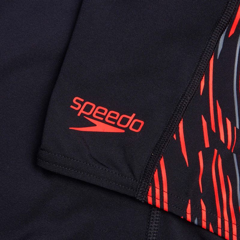 Мъжки плувни джемъри Speedo Tech Panel Jammer black/siren red/usa charcoal 9