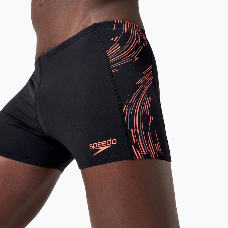 Мъжки боксерки за плуване Speedo Tech Panel Aquashort black/siren red/usa charcoal 3