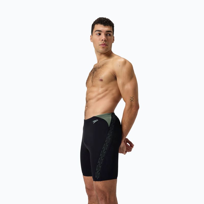 Мъжки плувни джемъри Speedo HyperBoom Splice Jammer black/country green 10