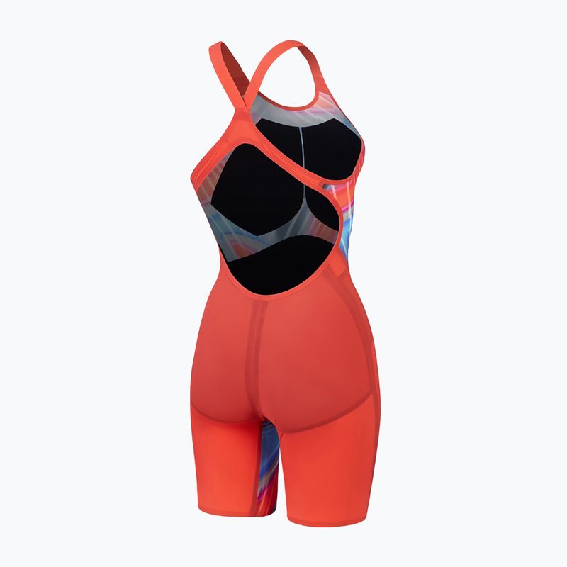 Дамски цял бански костюм Speedo Fastskin LZR Pure Valor 2.0 Openback Kneeskin flame red/picton blue 2