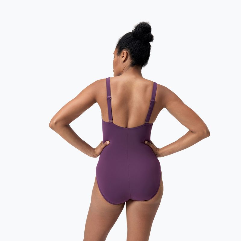 Бански от една част Speedo Shaping Printed LunaElustre One Piece plum dandy 8