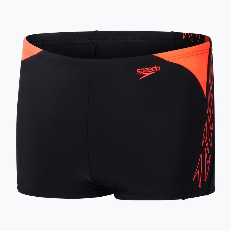 Детски боксерки за плуване Speedo HyperBoom Splice Aquashort black/siren red