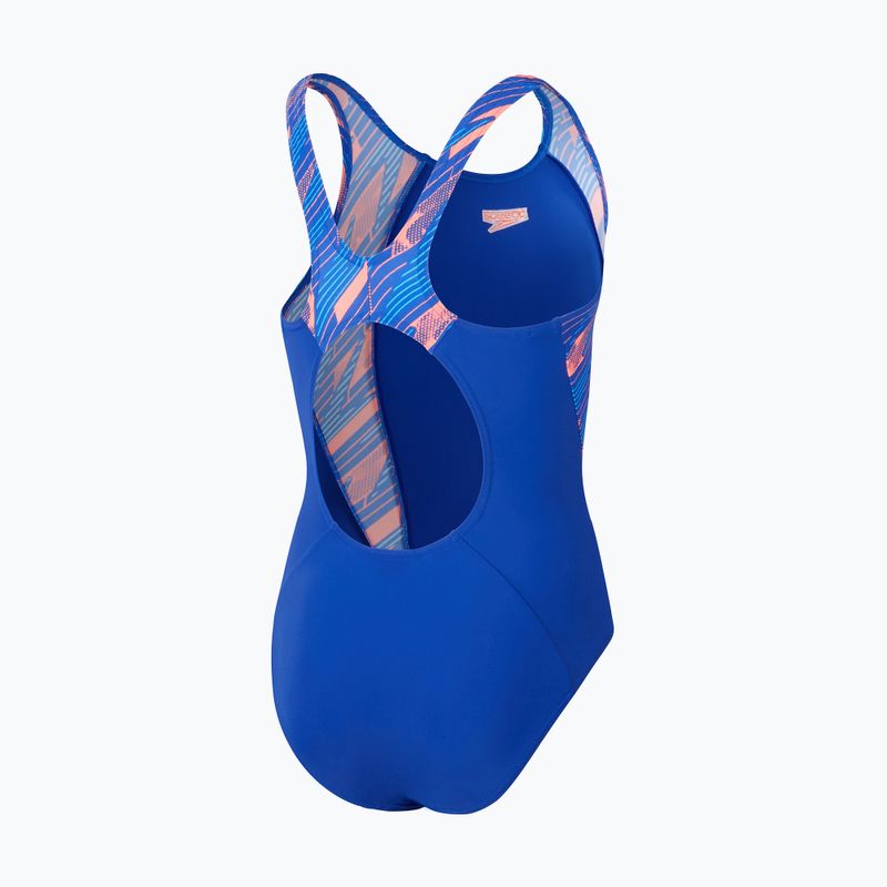 Детски бански костюм от една част Speedo HyperBoom Splice Muscleback true cobalt/siren red/picton blue 2