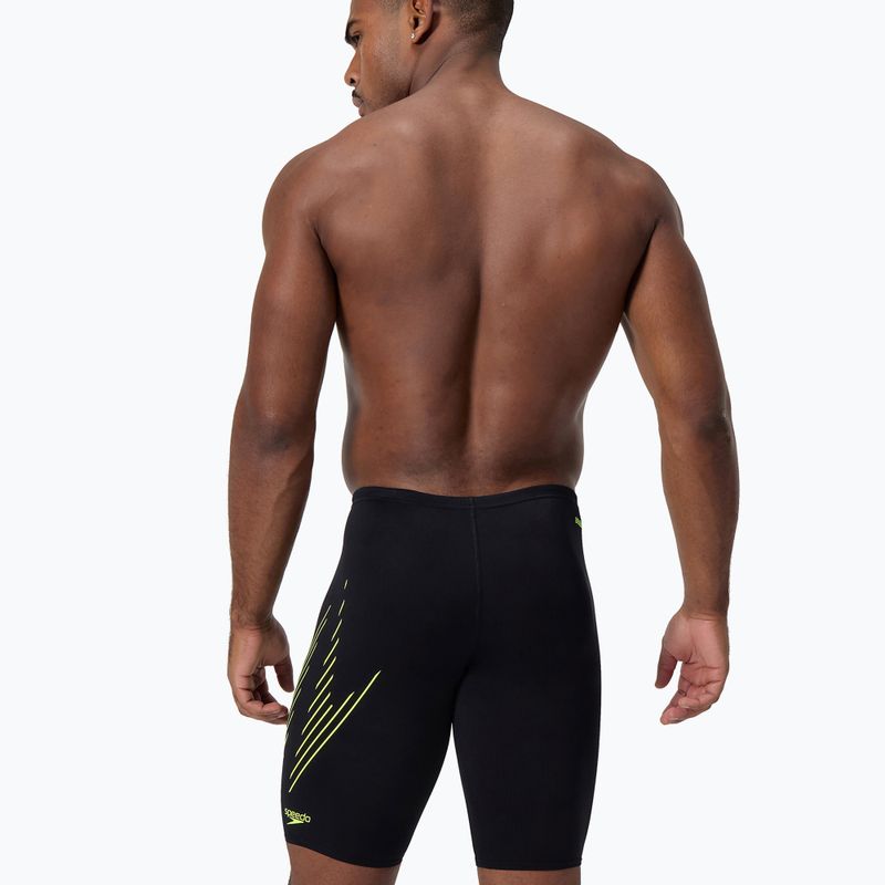 Мъжки шорти за плуване тип клин Speedo HyperBoom Placement Jammer black/hyper yellow 2