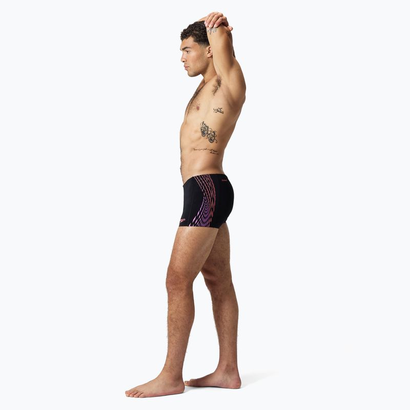 Мъжки боксерки за плуване Speedo Tech Panel Aquashort black/coral sands 2