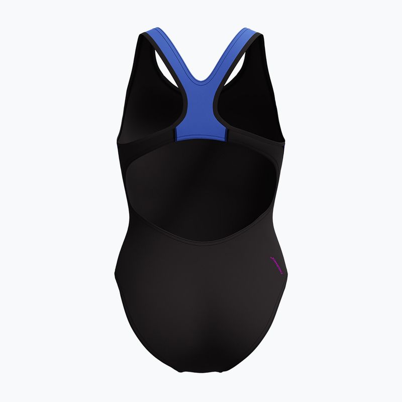 Дамски цял костюм за плуване Speedo Placement Laneback zoom boom placement/speedo black 2