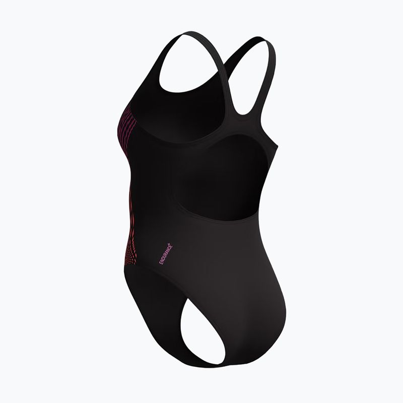 Дамски цял бански костюм Speedo Placement Muscleback neon violet 5