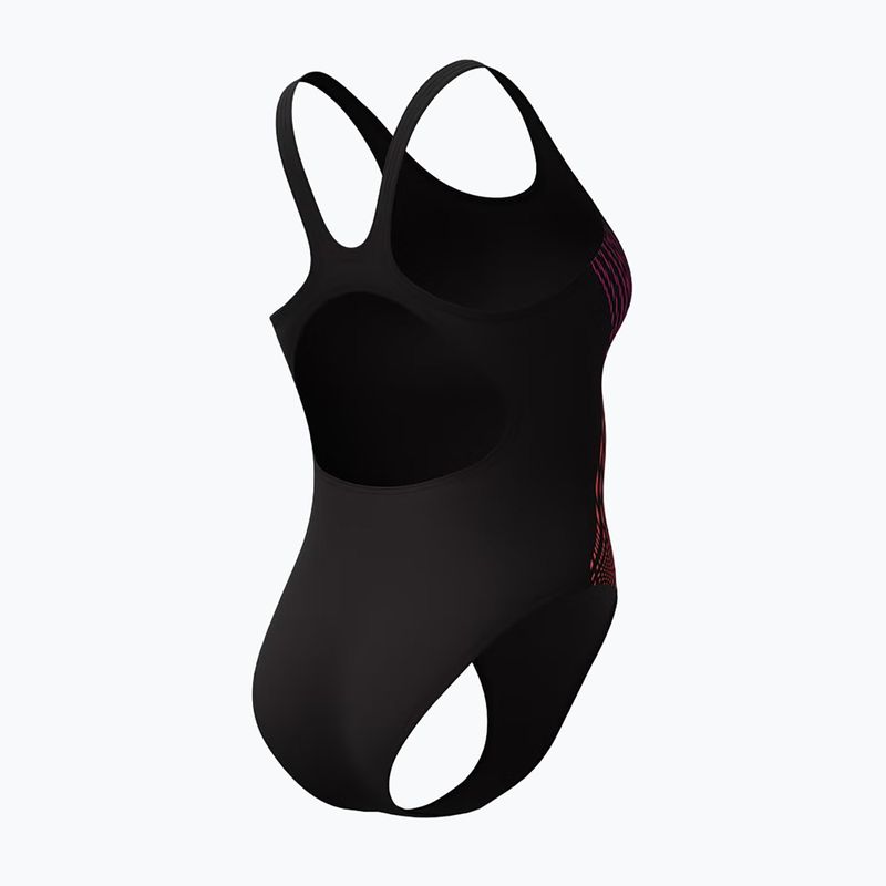 Дамски цял бански костюм Speedo Placement Muscleback neon violet 6