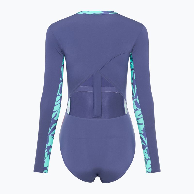 Speedo дамски бански костюм от една част с дълъг ръкав Panel hapuna blue 2