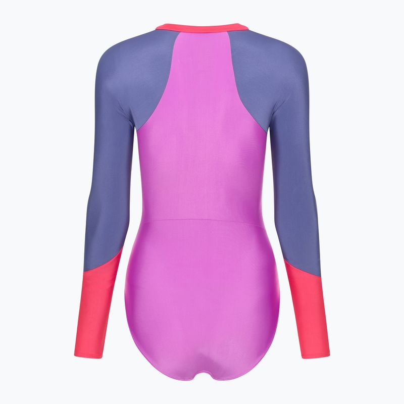 Speedo Colour Block дамски бански костюм от една част, неоново лилав 2
