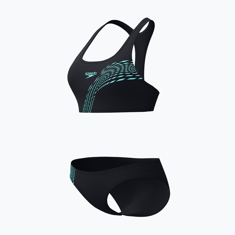 Дамски бански костюм от две части Speedo Placement Bikini set arctic glass 3