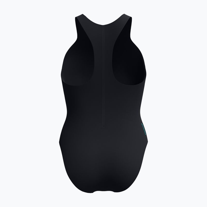 Дамски цял бански костюм Speedo Racer Zip with Built in Swim Bra anthracite anthracite 2