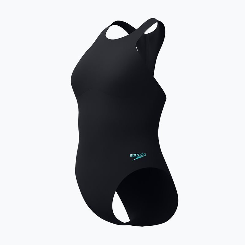 Дамски цял бански костюм Speedo Racer Zip with Built in Swim Bra anthracite anthracite 3