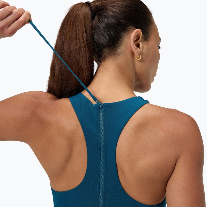 Дамски цял костюм за плуване Speedo Racer Zip with Built in Swim Bra dark teal 5
