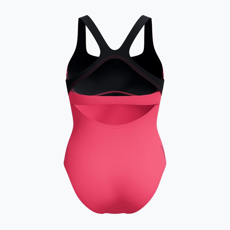 Дамски цял костюм за плуване Speedo Flex Band with Swim Bra raspbery fill/vermilion/punch 8