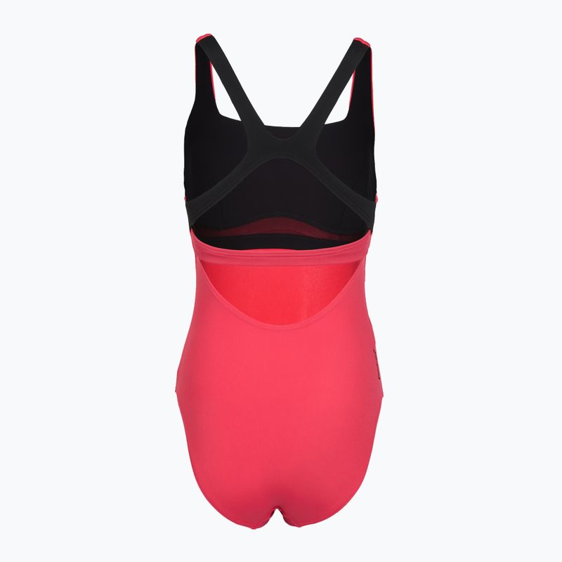 Дамски цял костюм за плуване Speedo Flex Band with Swim Bra raspbery fill/vermilion/punch 8