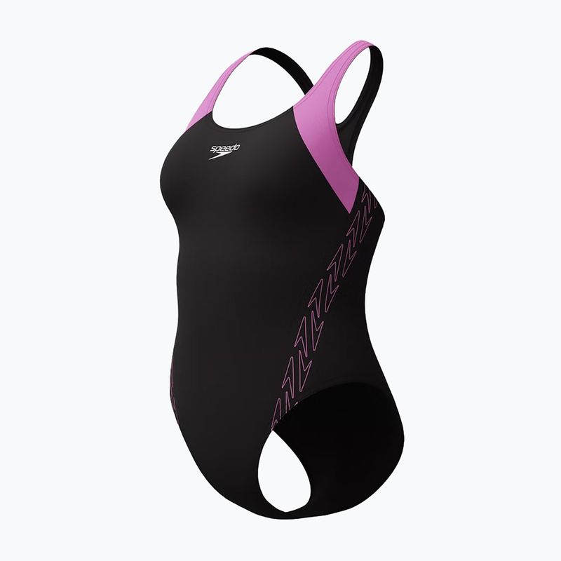 Дамски цял бански костюм Speedo HyperBoom Splice Racerback neon violet 3