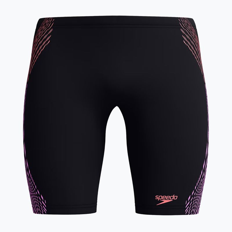 Мъжки плувни шорти тип клин Speedo Duo Logo Print Mid Jammer black/coral sands/neon violet 5