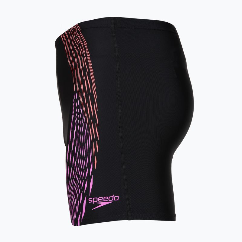 Мъжки плувни шорти тип клин Speedo Duo Logo Print Mid Jammer black/coral sands/neon violet 3