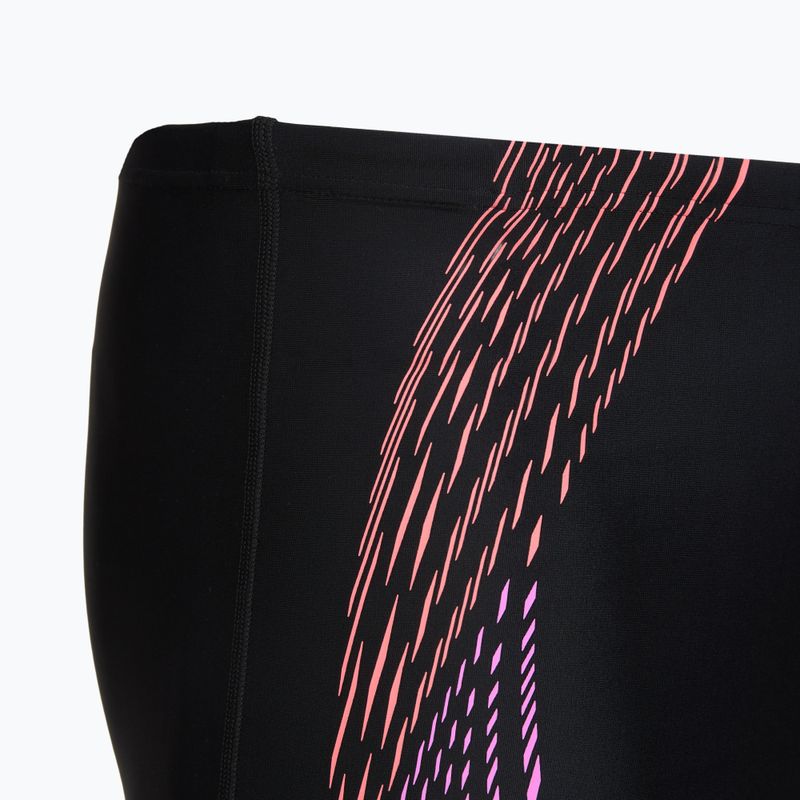 Мъжки плувни шорти тип клин Speedo Duo Logo Print Mid Jammer black/coral sands/neon violet 4