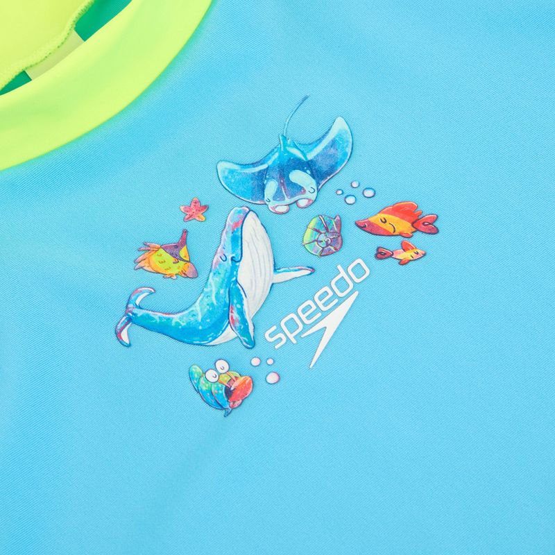 Мъжки двукомпонентен бански костюм Speedo Learn To Swim Digital Rash Top Set turkish sea 5