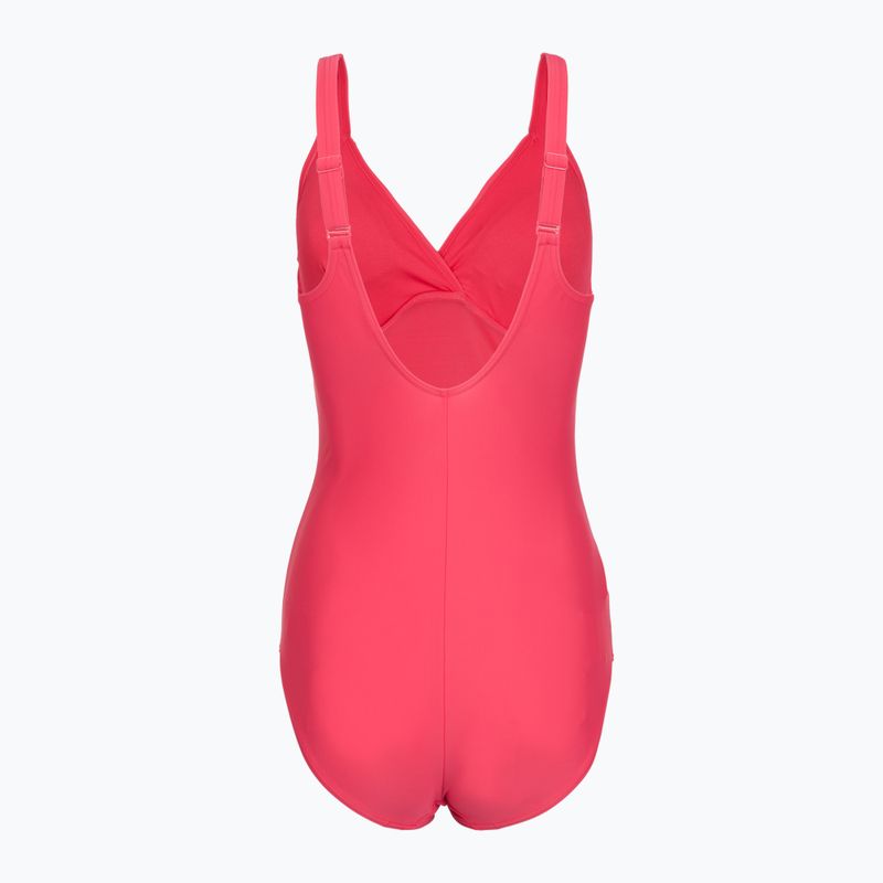 Дамски цял костюм за плуване Speedo Shaping Cross Knot raspberry fill/vermilion/punch 2