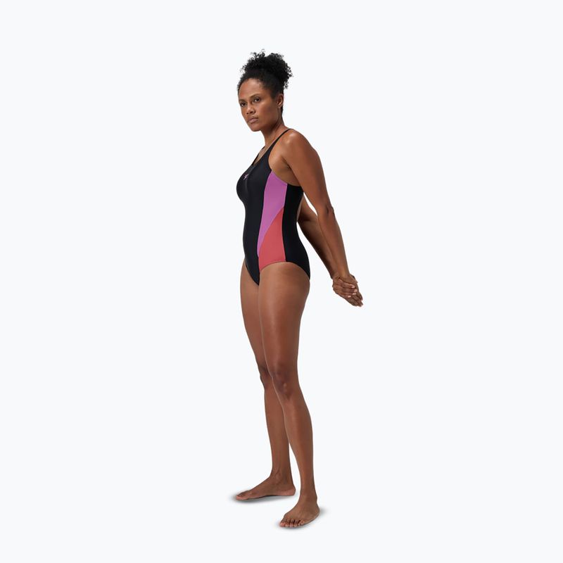 Дамски цял бански костюм Speedo Colourblock 2.0 neon violet 2