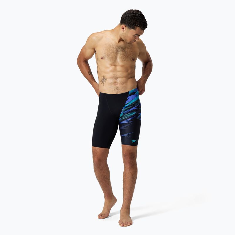 Мъжки шорти за плуване тип клин Speedo HyperBoom V-Cut Jammer black/cobalt pop 2