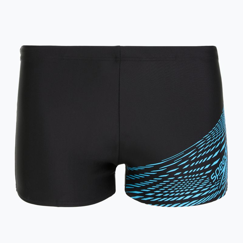 Мъжки боксерки за плуване Speedo Medley Logo Aquashort black/picton blue