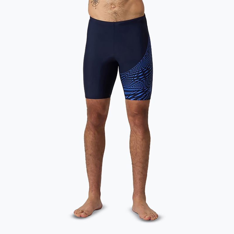 Мъжки плувни шорти тип клин Speedo Medley Logo Jammer navy/cobalt pop 5