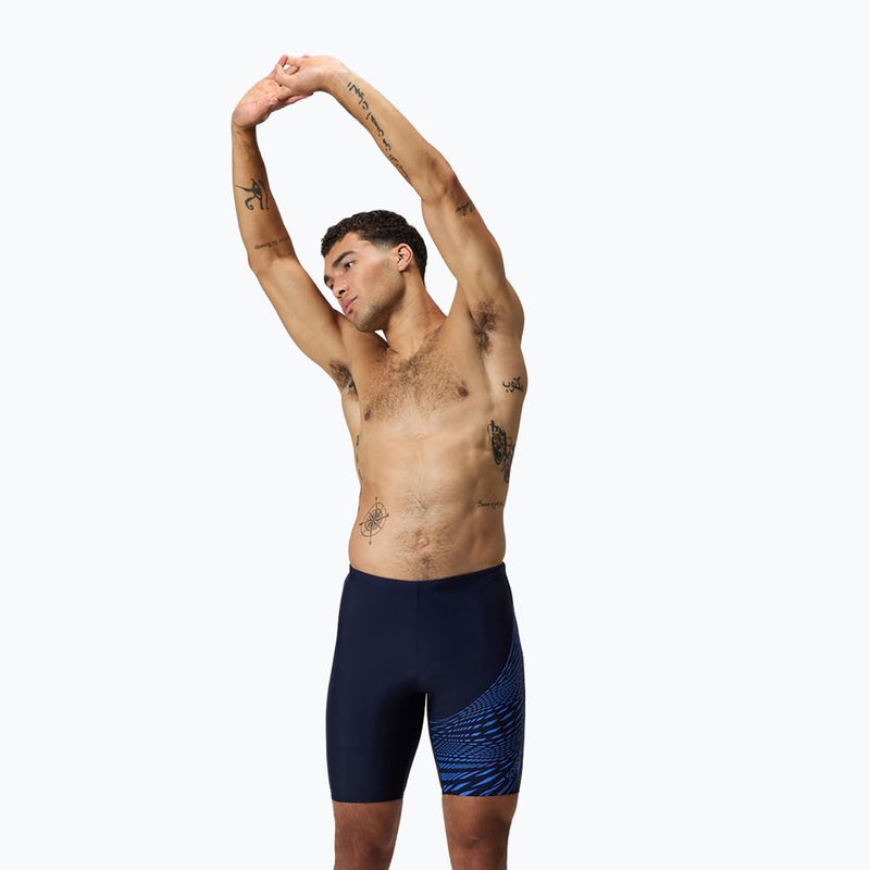 Мъжки плувни шорти тип клин Speedo Medley Logo Jammer navy/cobalt pop 9