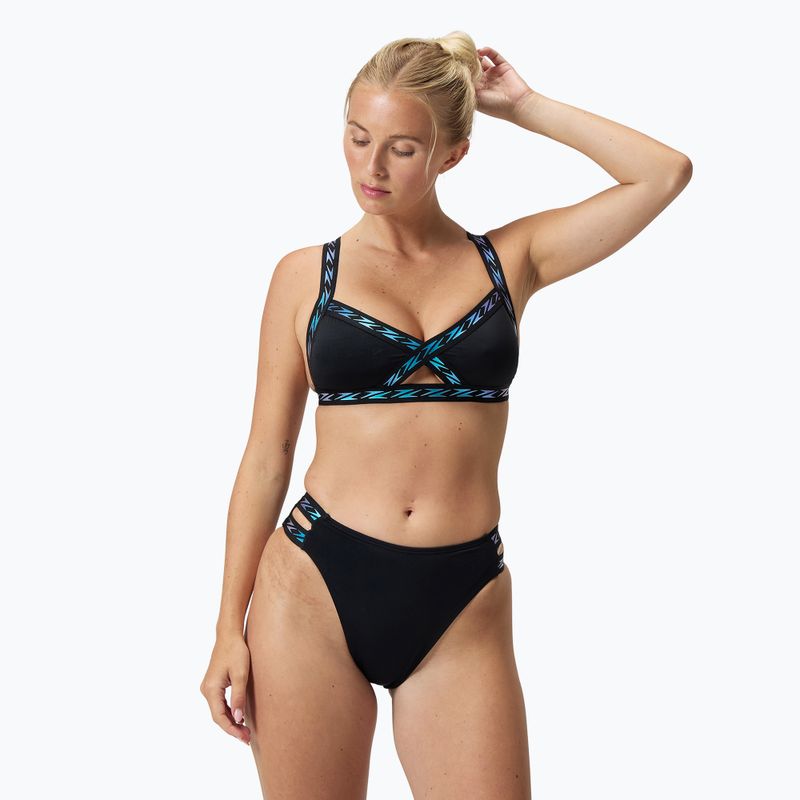 Дамски бански от две части Speedo Solid Logo Elastic High Waist Bottom speedo black 6