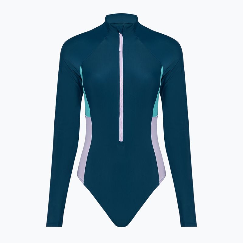 Speedo дамски бански костюм от една част Zip Colorblock dark teal