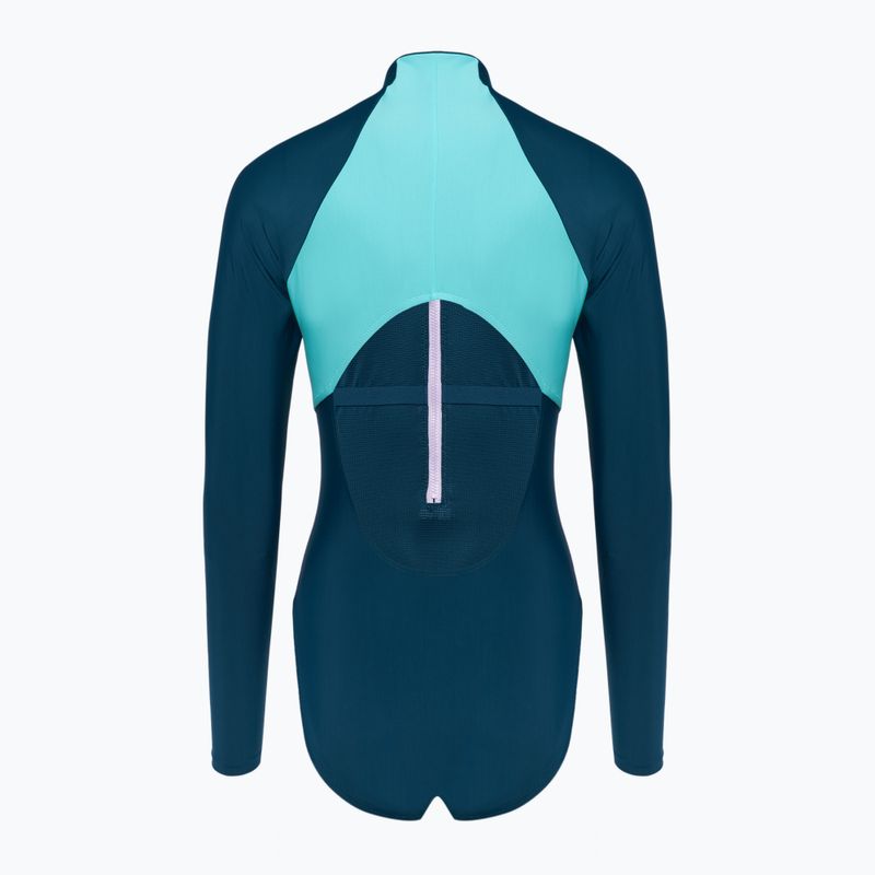 Speedo дамски бански костюм от една част Zip Colorblock dark teal 2