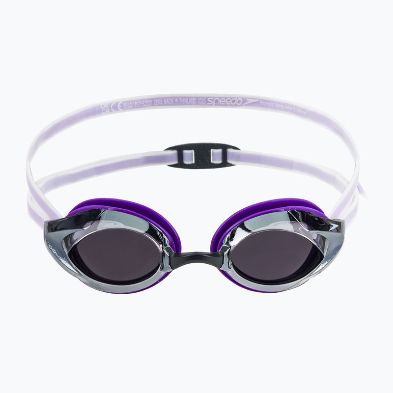Очила за плуване за жени Speedo Vanquisher 3.0 Mirrored лилава мъгла/рис/сребърно огледало 2