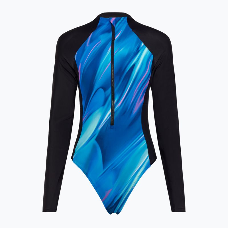 Speedo Printed LS Zip One Piece дамски бански костюм rapture glow/dark teal
