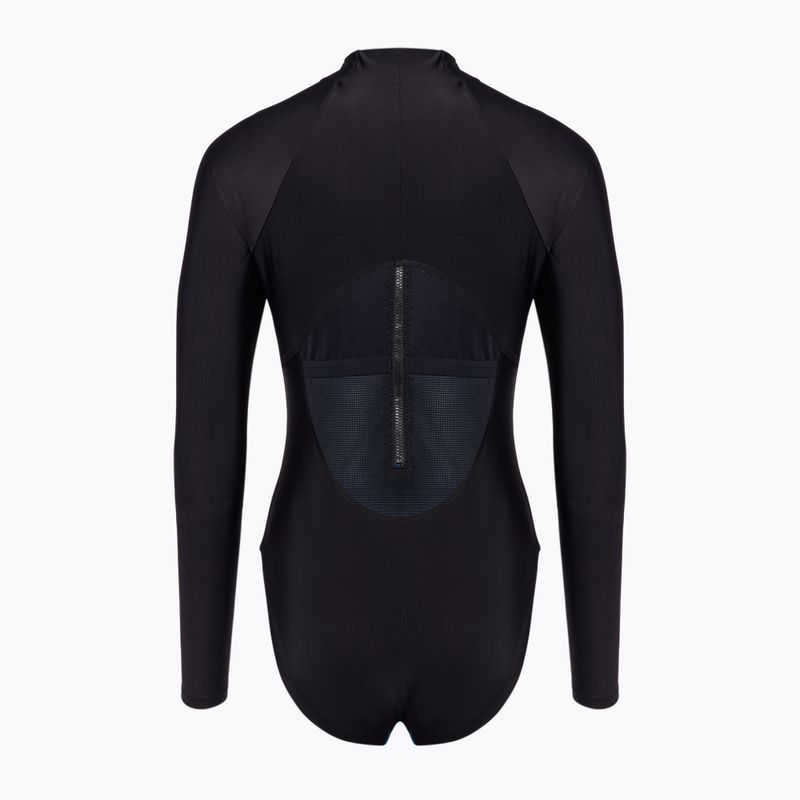 Speedo Printed LS Zip One Piece дамски бански костюм rapture glow/dark teal 2