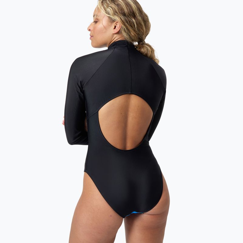 Speedo Printed LS Zip One Piece дамски бански костюм rapture glow/dark teal 5