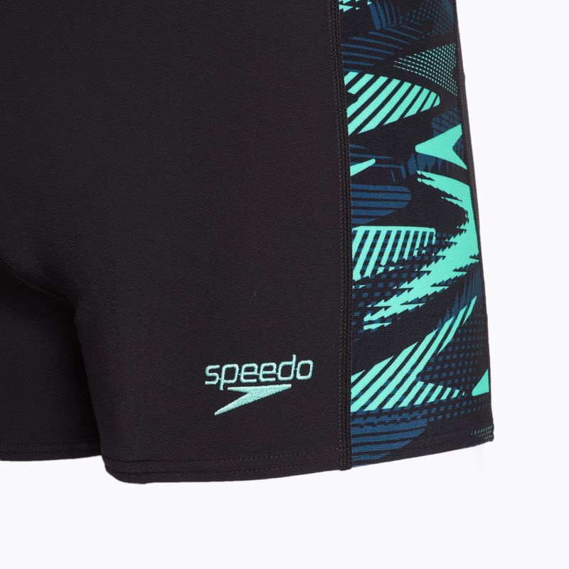 Мъжки боксерки за плуване Speedo Hyperboom Panel Aquashort black/dark teal 3